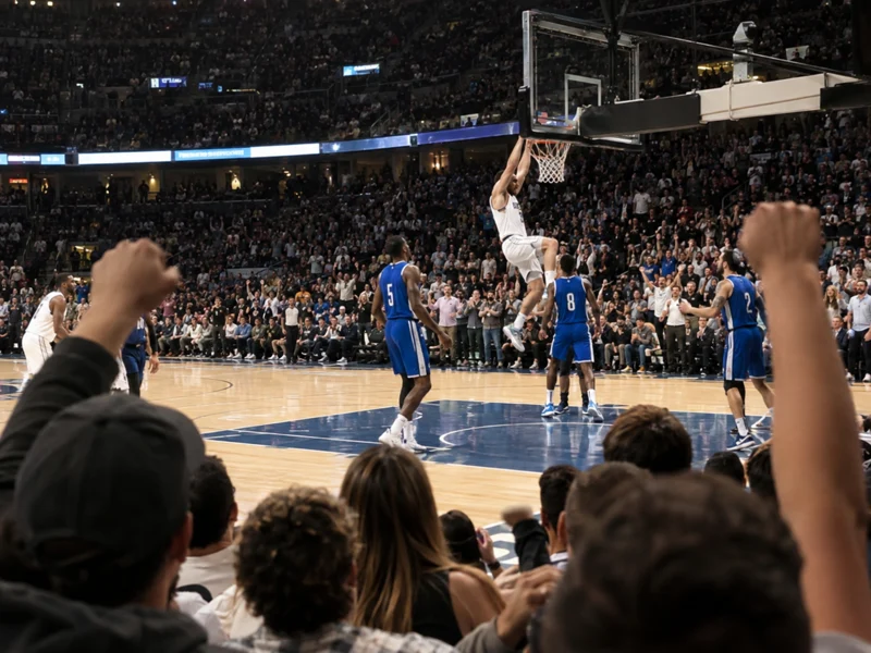 A basketball fan’s courtside view of a dunk